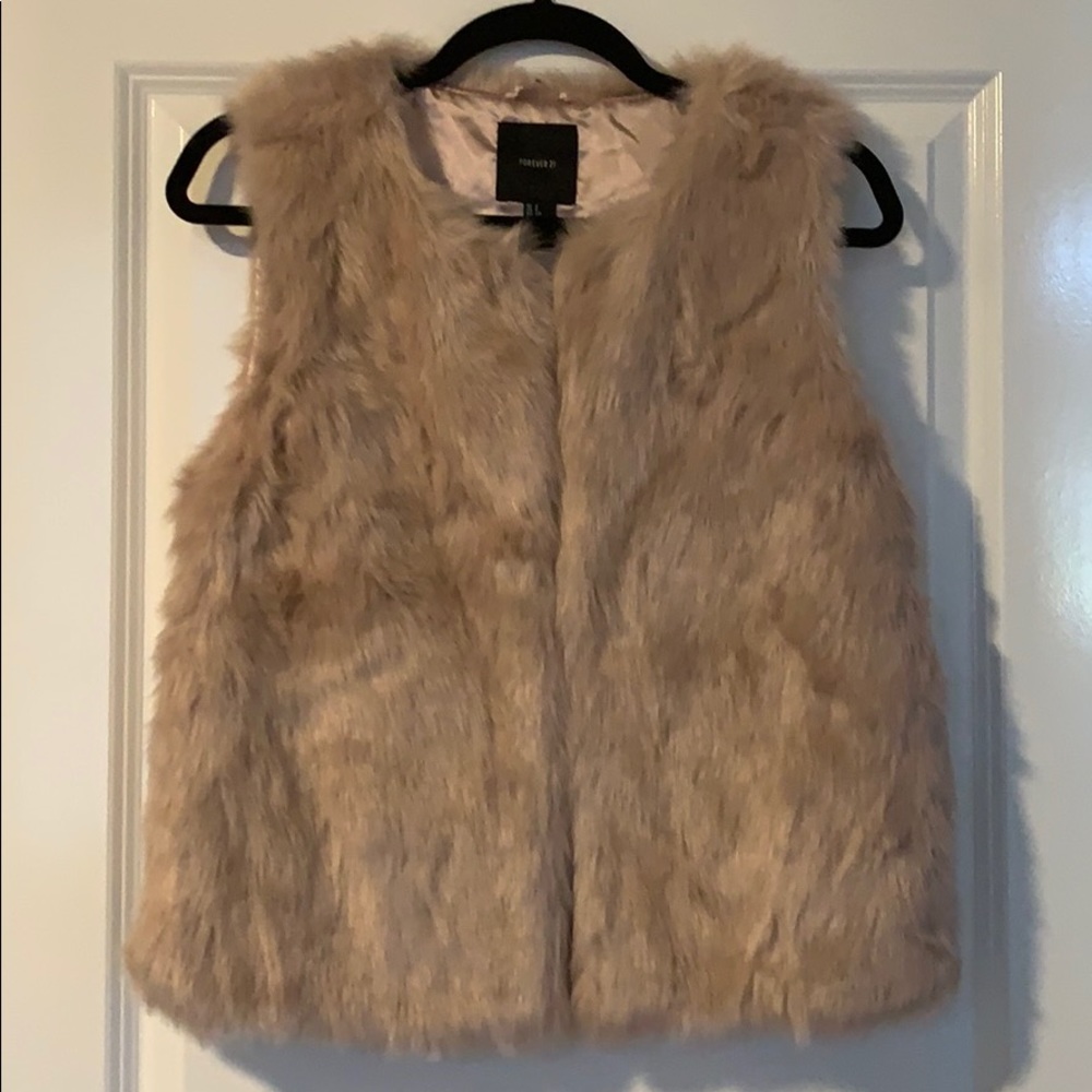 Pink furry vest